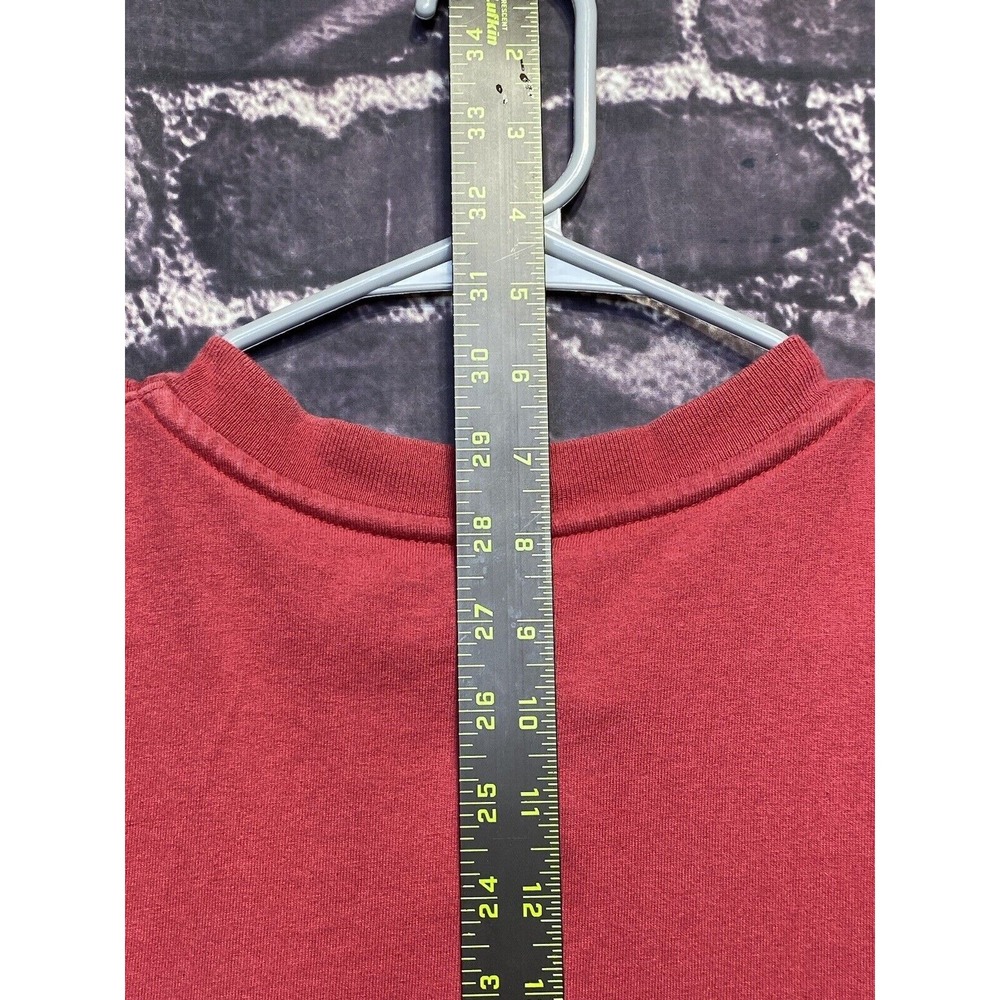 Carhartt Shirt Mens XL Red Single Pocket Plain Blank Short Sleeve Workwear - Picture 7 of 9
